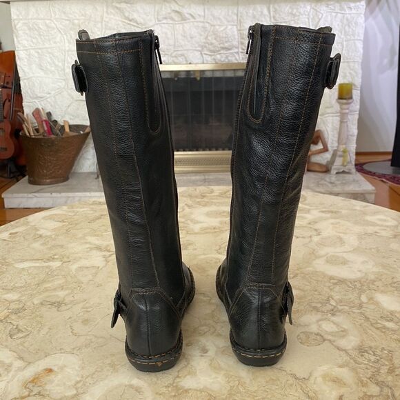 BOC BORN CONCEPT 6 Riding Boots Leather Knee High Black Zip Up - Picture 4 of 15